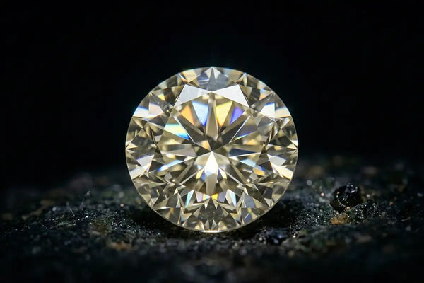 Natural brilliant-cut diamond, play of light symbolising strength and eternity
