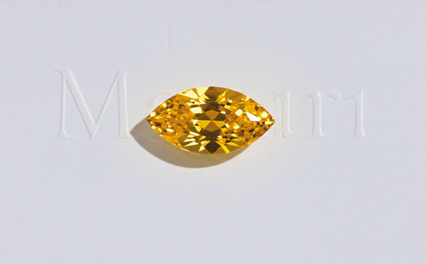 Golden yellow marquise-cut citrine, November birthstone in fine jewellery