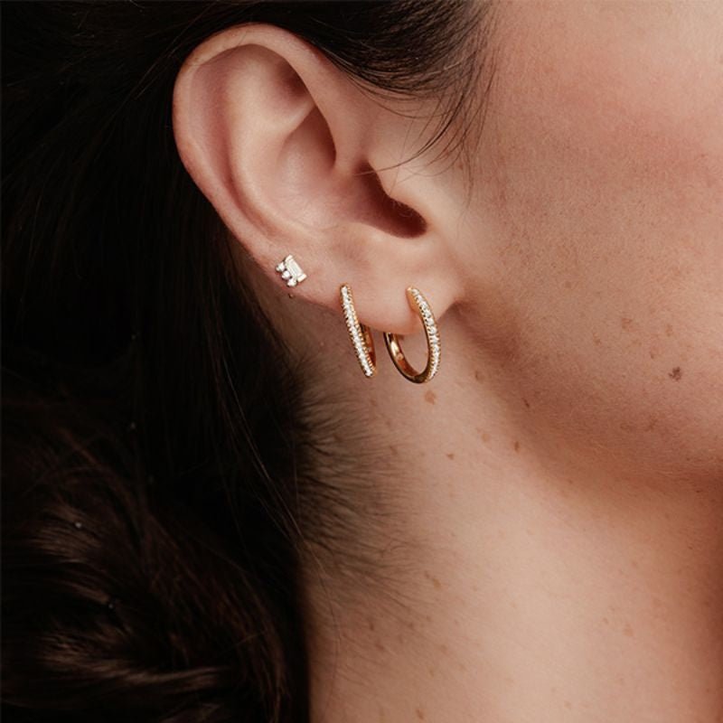Ujala diamond earrings in 18k yellow gold