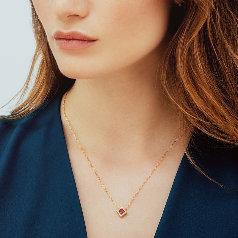 Indrani ruby necklace for women