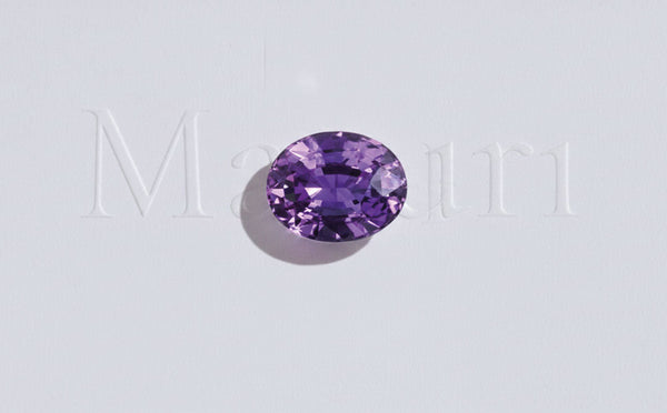 Oval-cut purple amethyst, the birthstone of February in fine jewellery