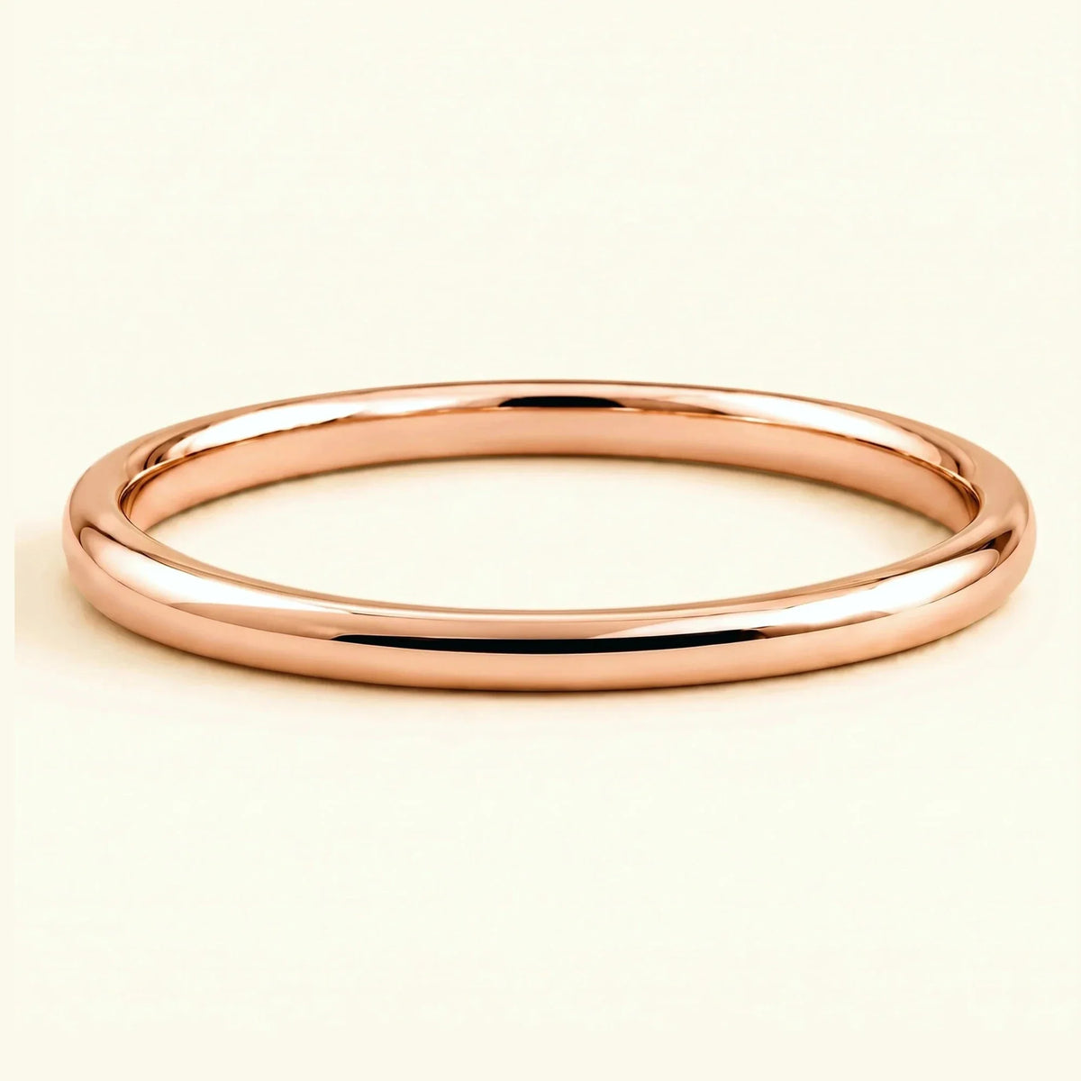 Shunya 18K rose gold half-bangle wedding ring for women