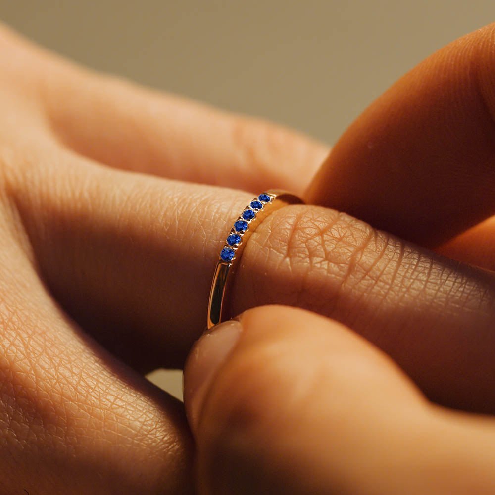 Women's sapphire wedding band