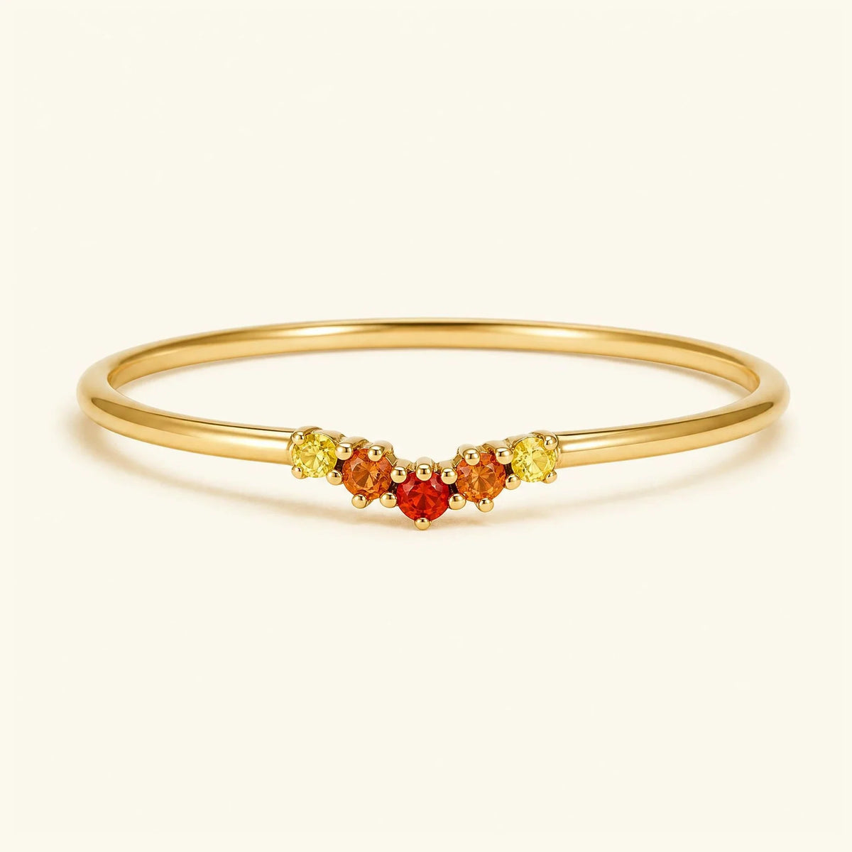 Anaya sunset 18K gold ring for women