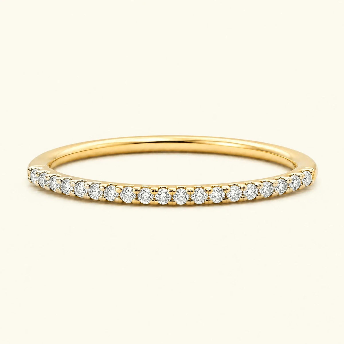 Fine diamond pavé eternity wedding ring — Shadi in 18K yellow gold