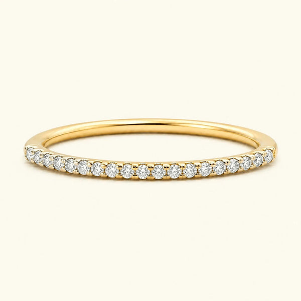 Fine diamond pavé eternity wedding ring — Shadi in 18K yellow gold