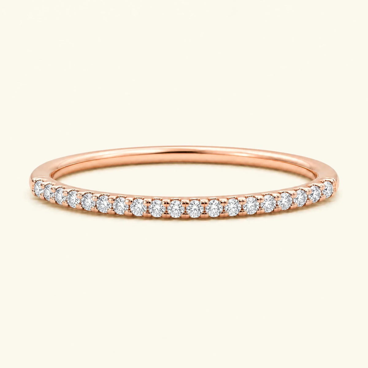 Fine diamond pavé eternity wedding ring — Shadi in 18K rose gold