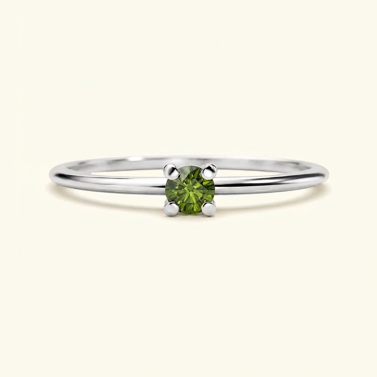 Saral green diamond ring rose gold