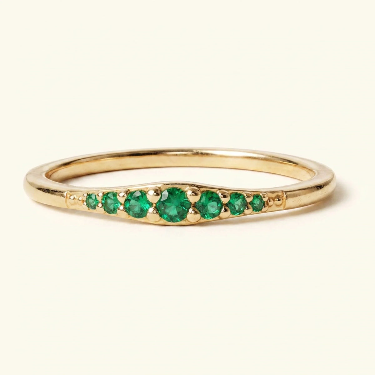 Sushma emerald ring in yellow gold