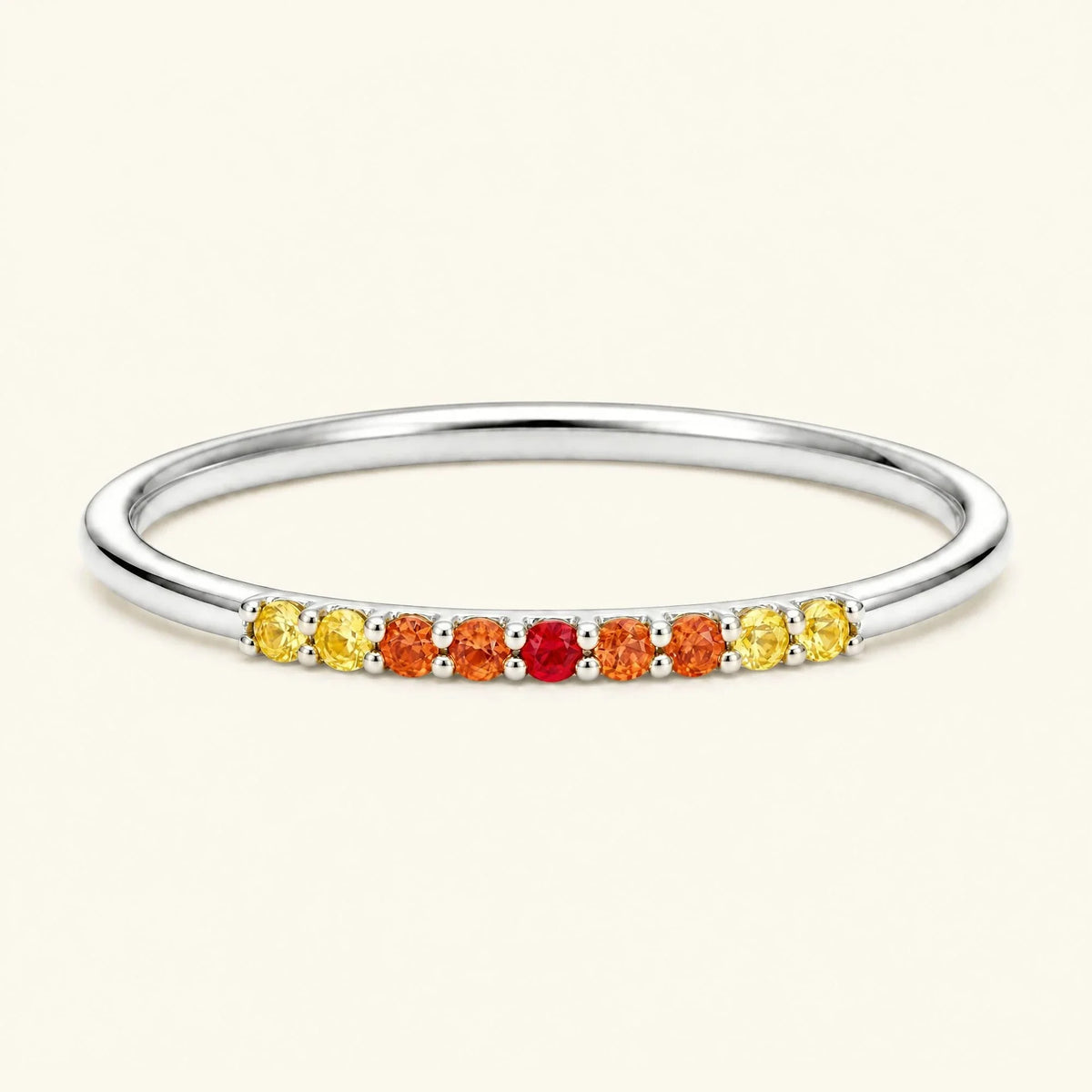 White gold 18K Kiran Sunset ring