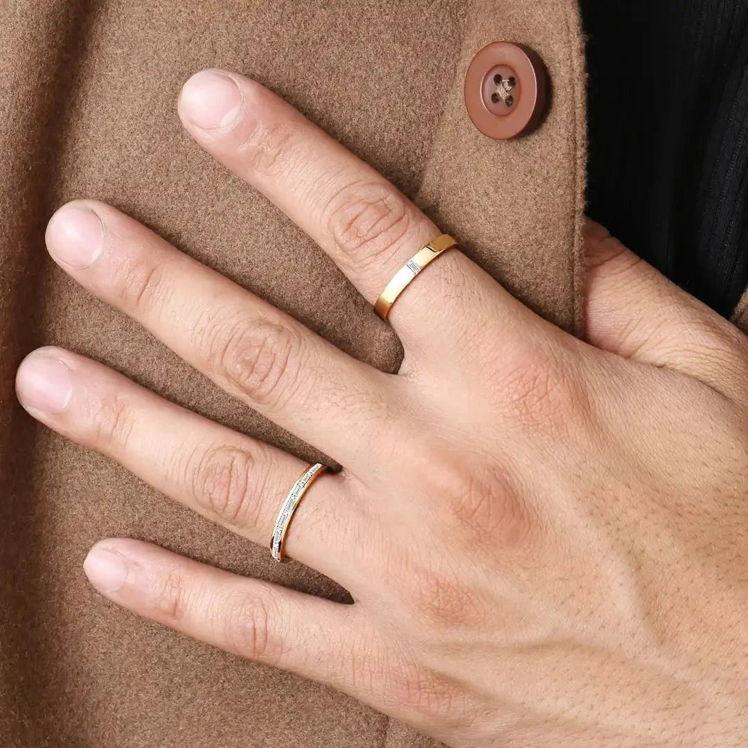 Agni and Mangal rings in 18-carat gold and diamond