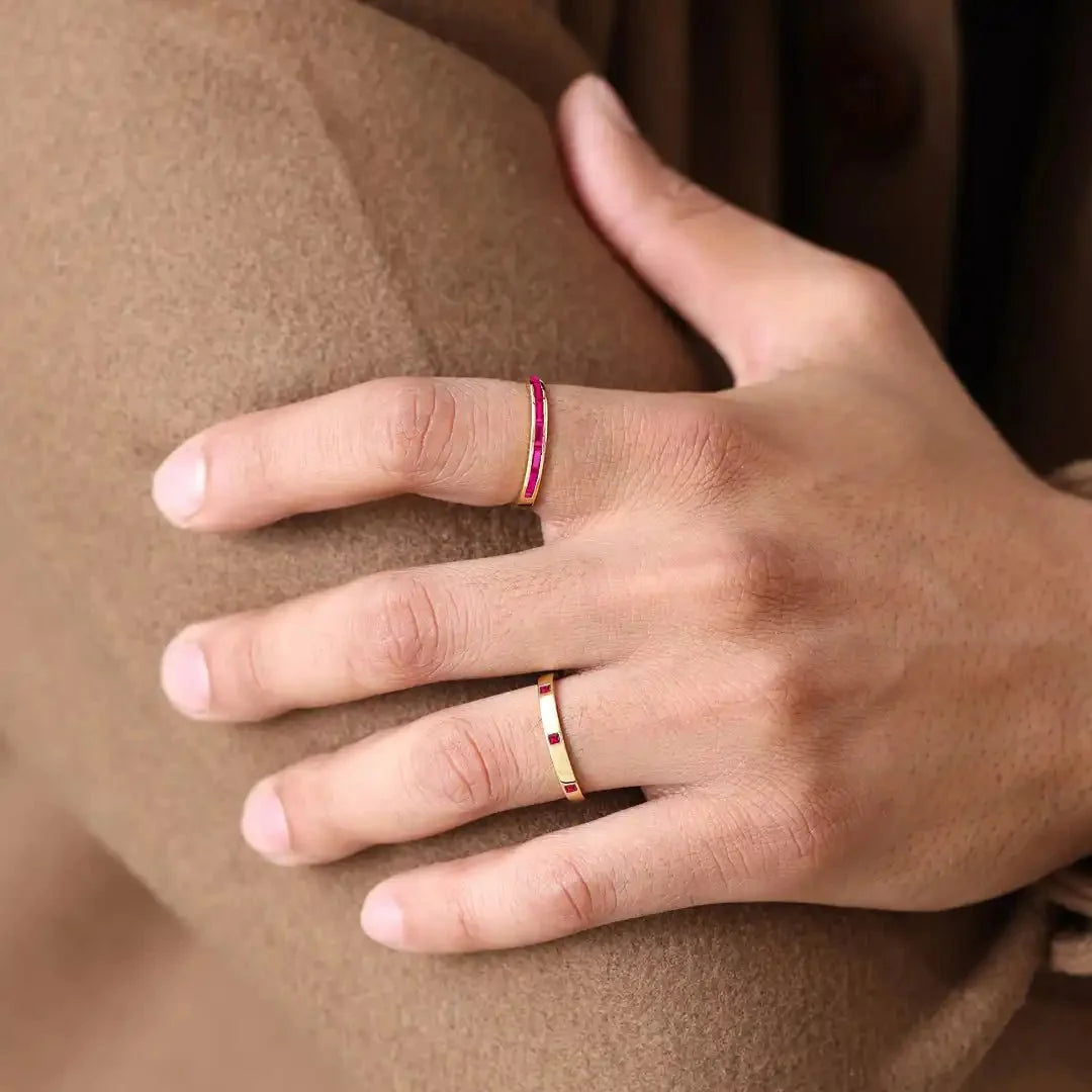 Men's Mangal and Viyom Ruby Ring in 18k Gold