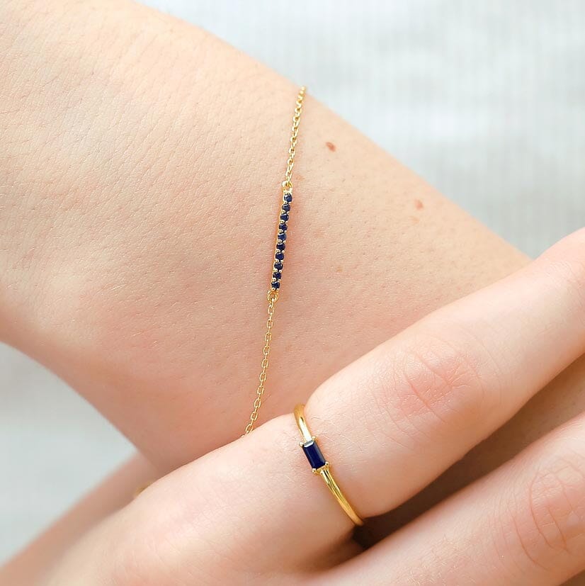 Shanti sapphire ring and Ujala sapphire bracelet