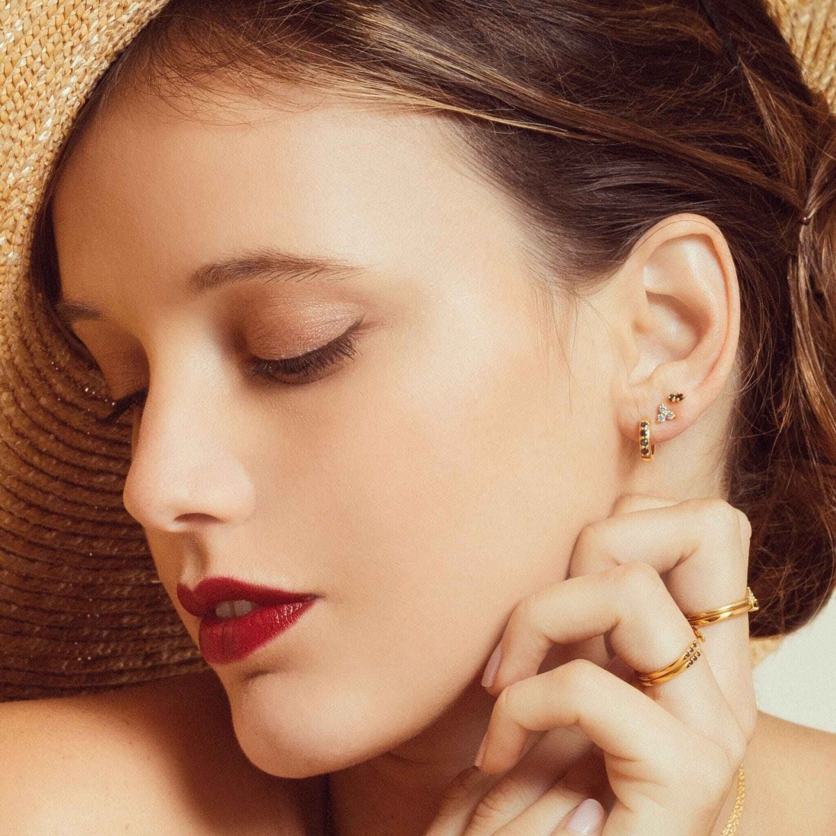 black diamond and white diamond earrings