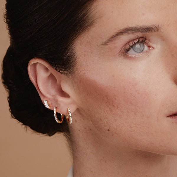 diamond earring look