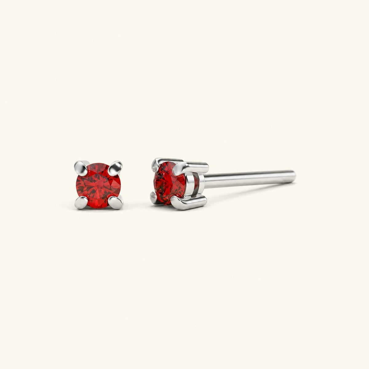 Saral Ruby earrings - white gold