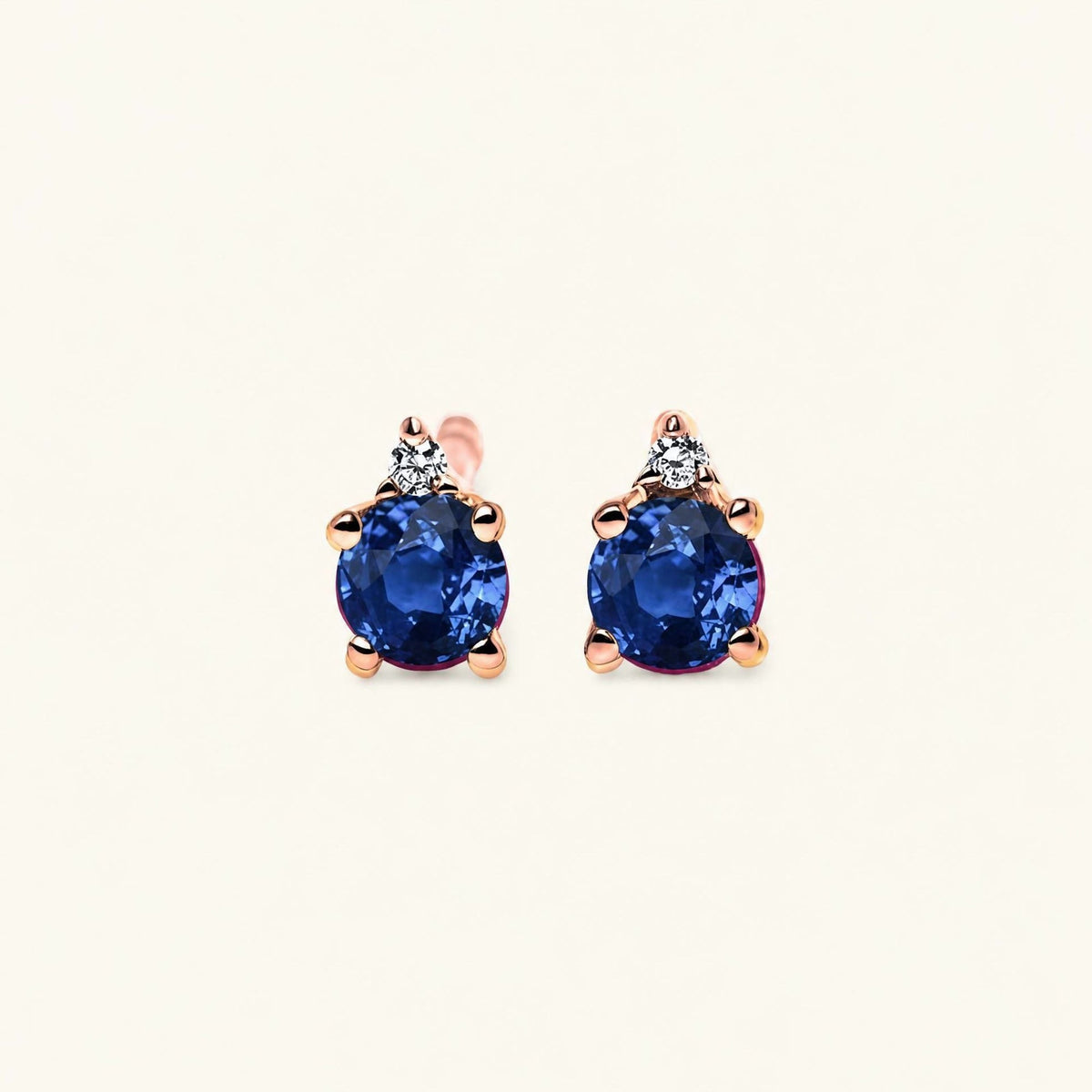 Devi Sapphire Earrings - rose gold
