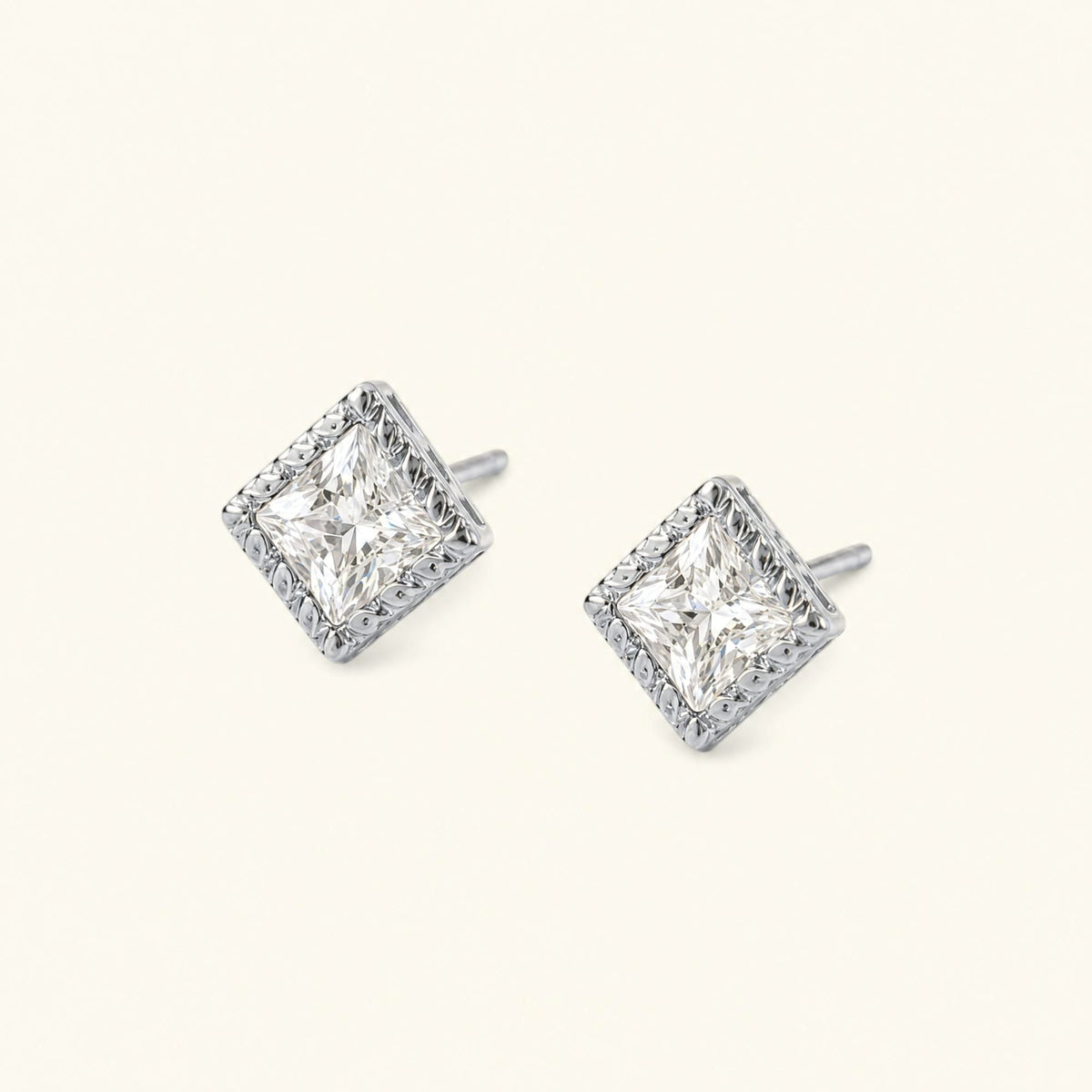 Indrani diamond earrings in white gold