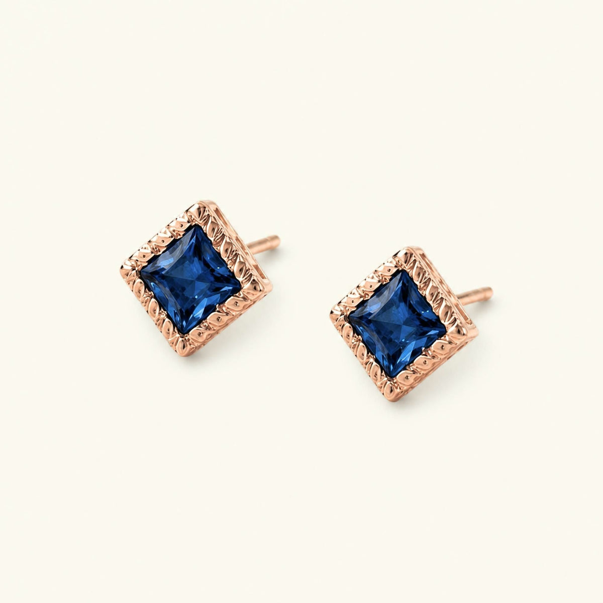Indrani sapphire earrings in rose gold