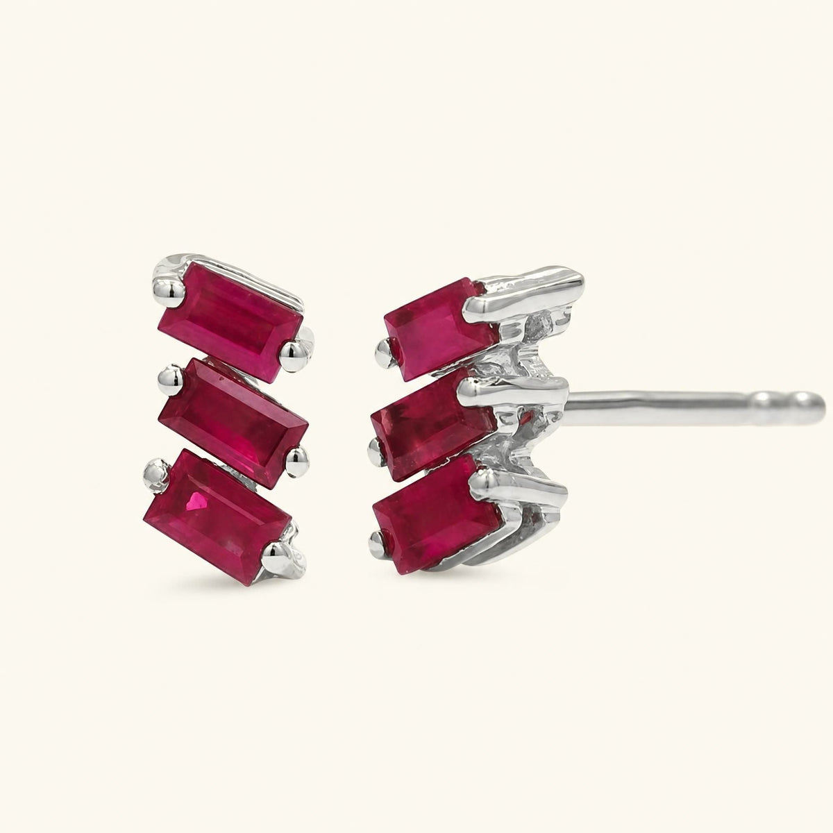 Jivane Ruby Earrings - white gold