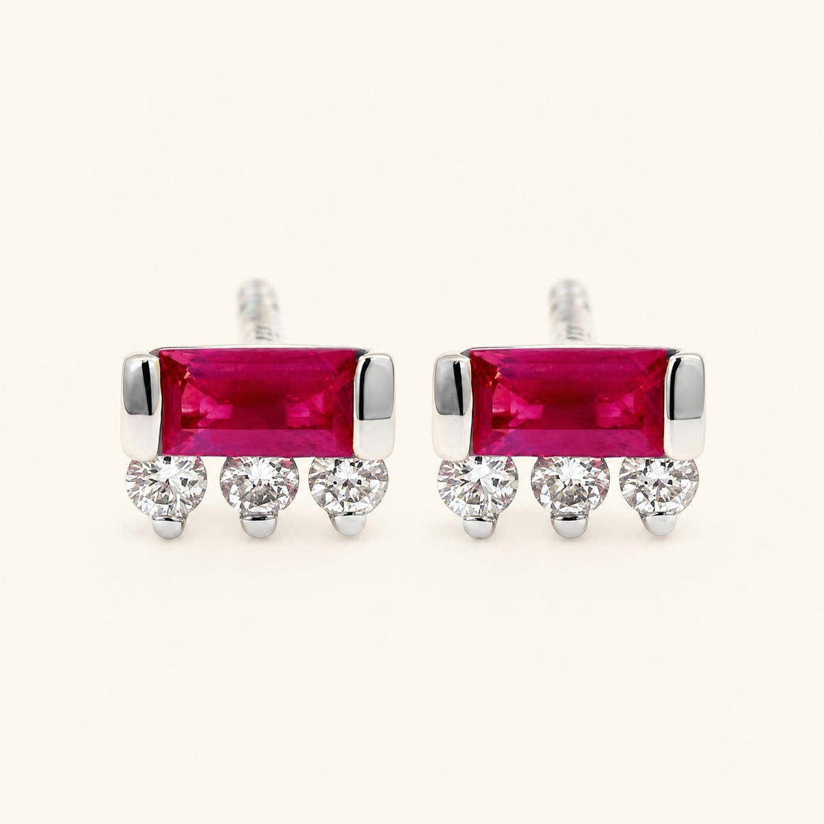 Prana ruby earrings white gold