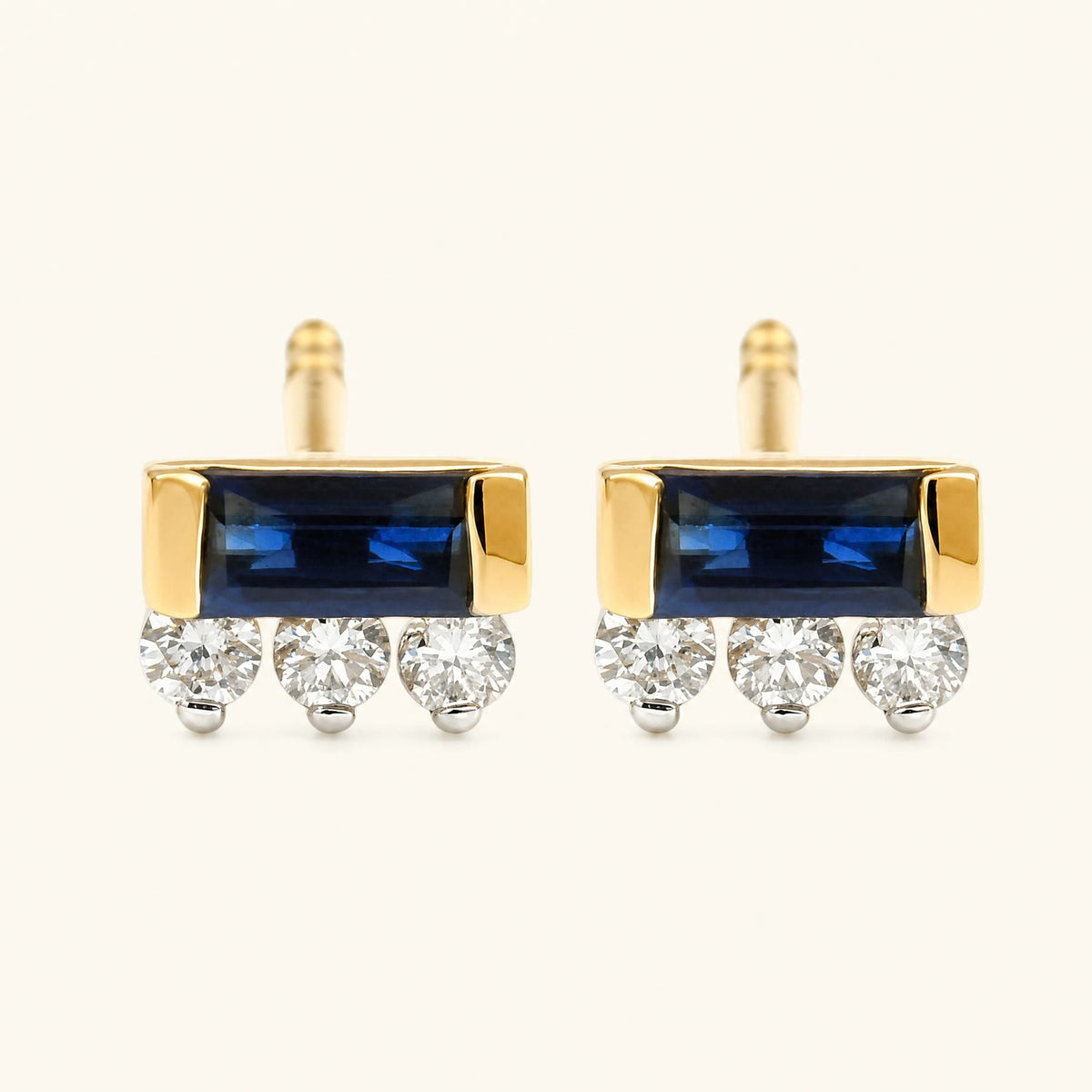 Prana sapphire earrings yellow gold