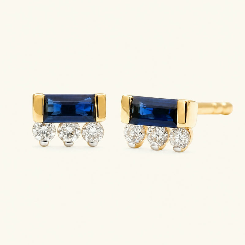 Prana sapphire earrings yellow gold