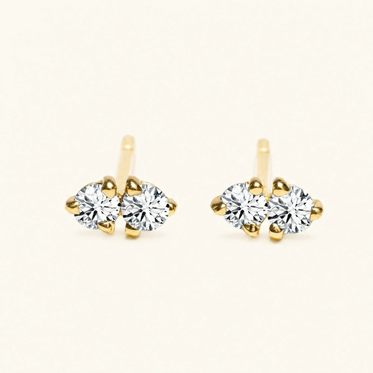 Prema earrings diamond - yellow gold