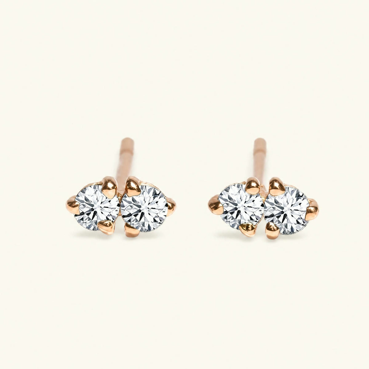 Prema earrings diamond - rose gold