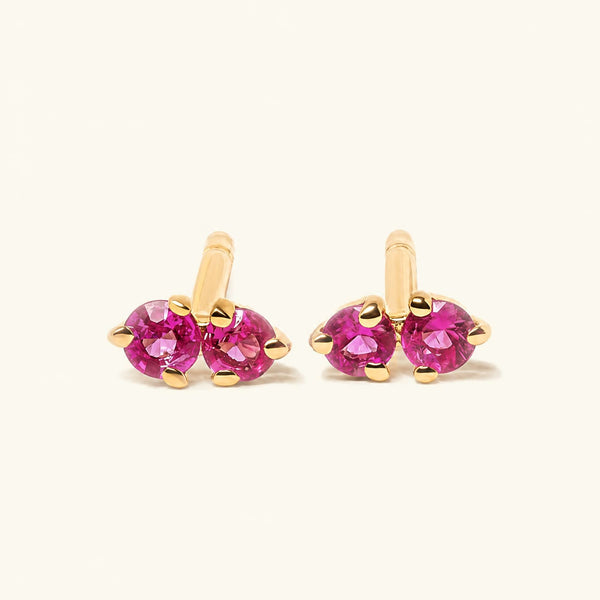 Prema Ruby earrings - yellow gold