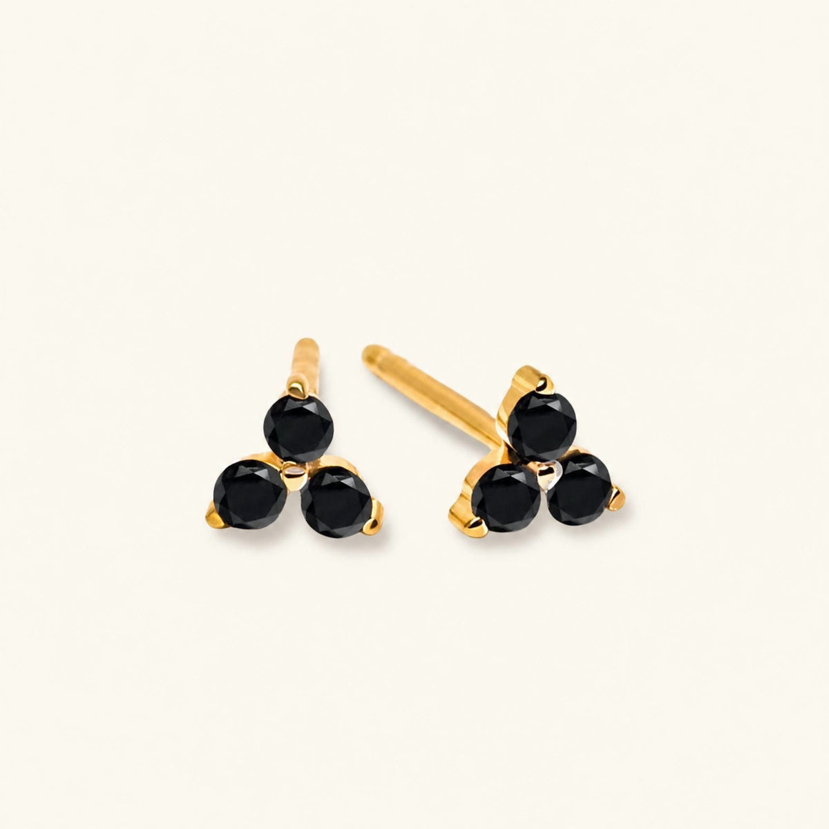 Radha Black Diamond Earrings - white gold