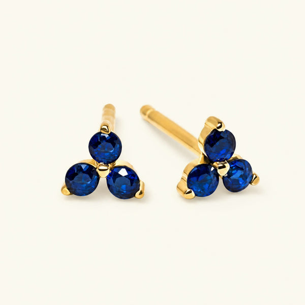 Radha Sapphire Earrings - yellow gold