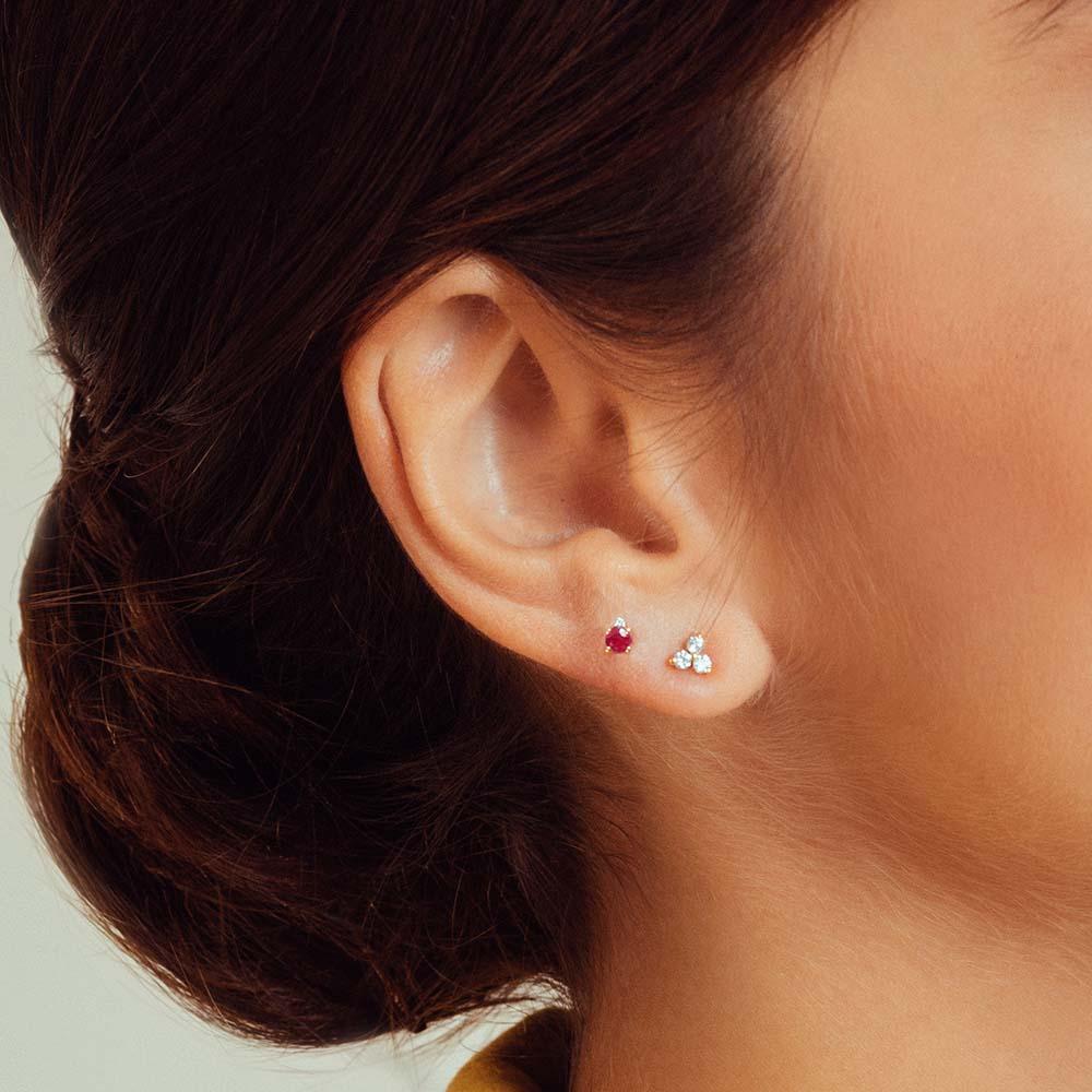 Devi ruby ​​and diamond earrings