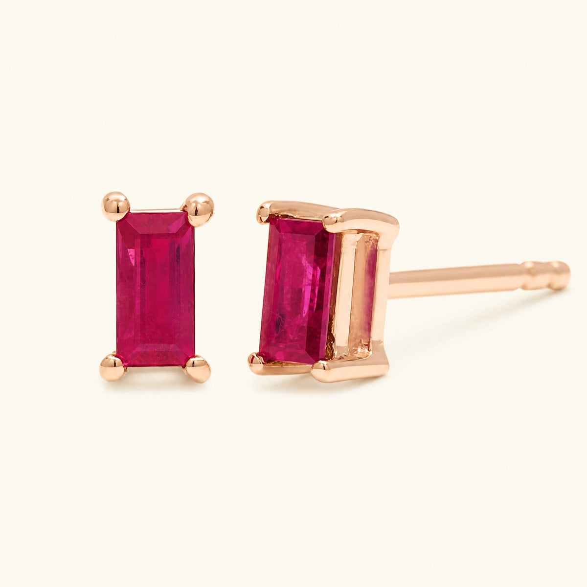 Shanti Ruby Earrings - rose gold