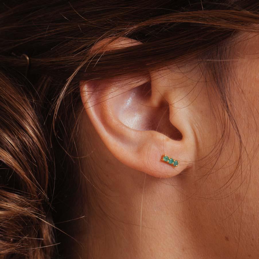 Tina emerald earrings
