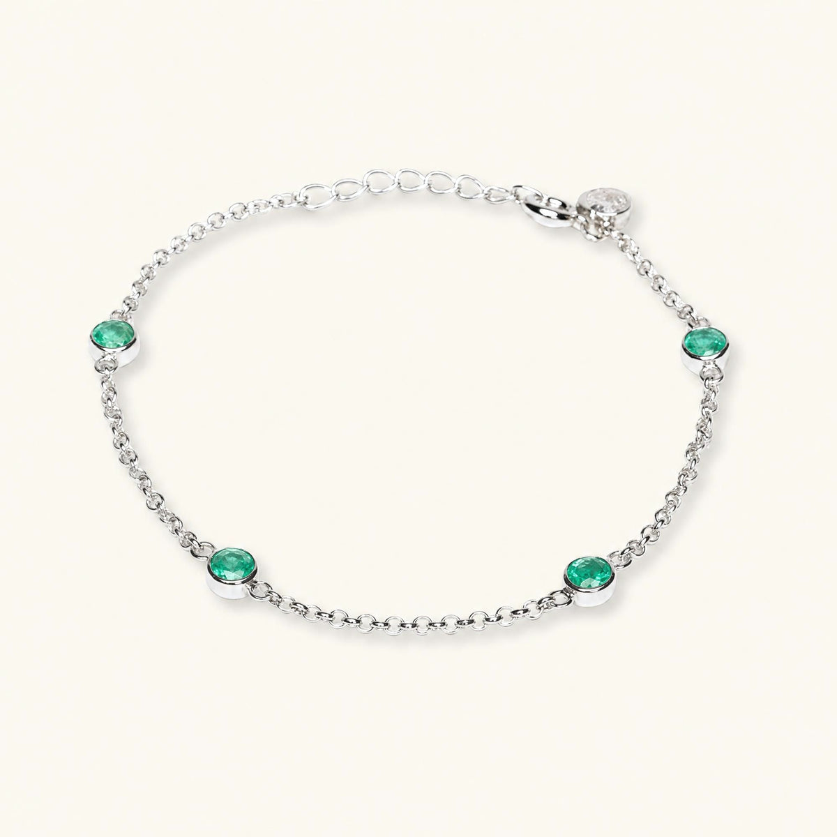 Dhanya emerald bracelet in 925 silver
