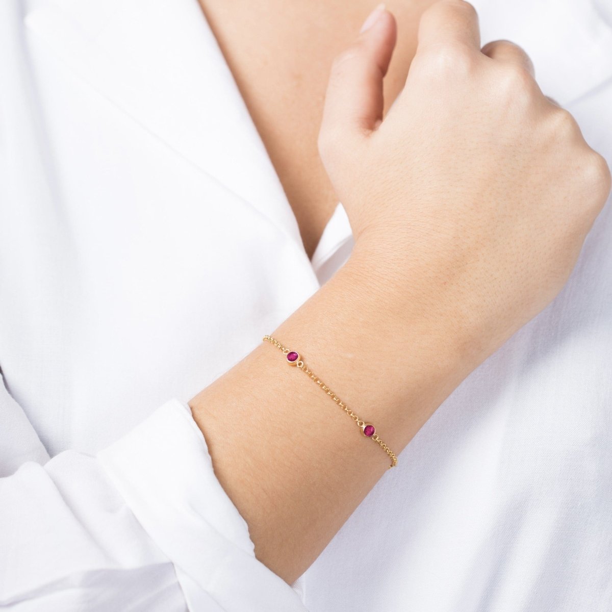 Dhanya ruby bracelet in gold