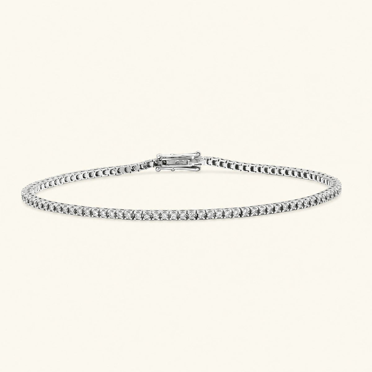 Ganga diamond tennis bracelet in white gold