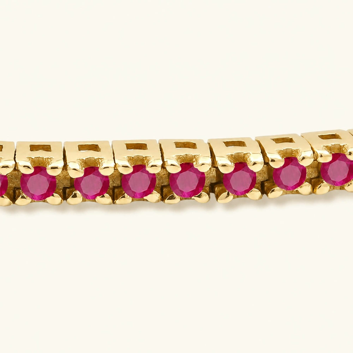 Ganga ruby tennis bracelet yellow gold