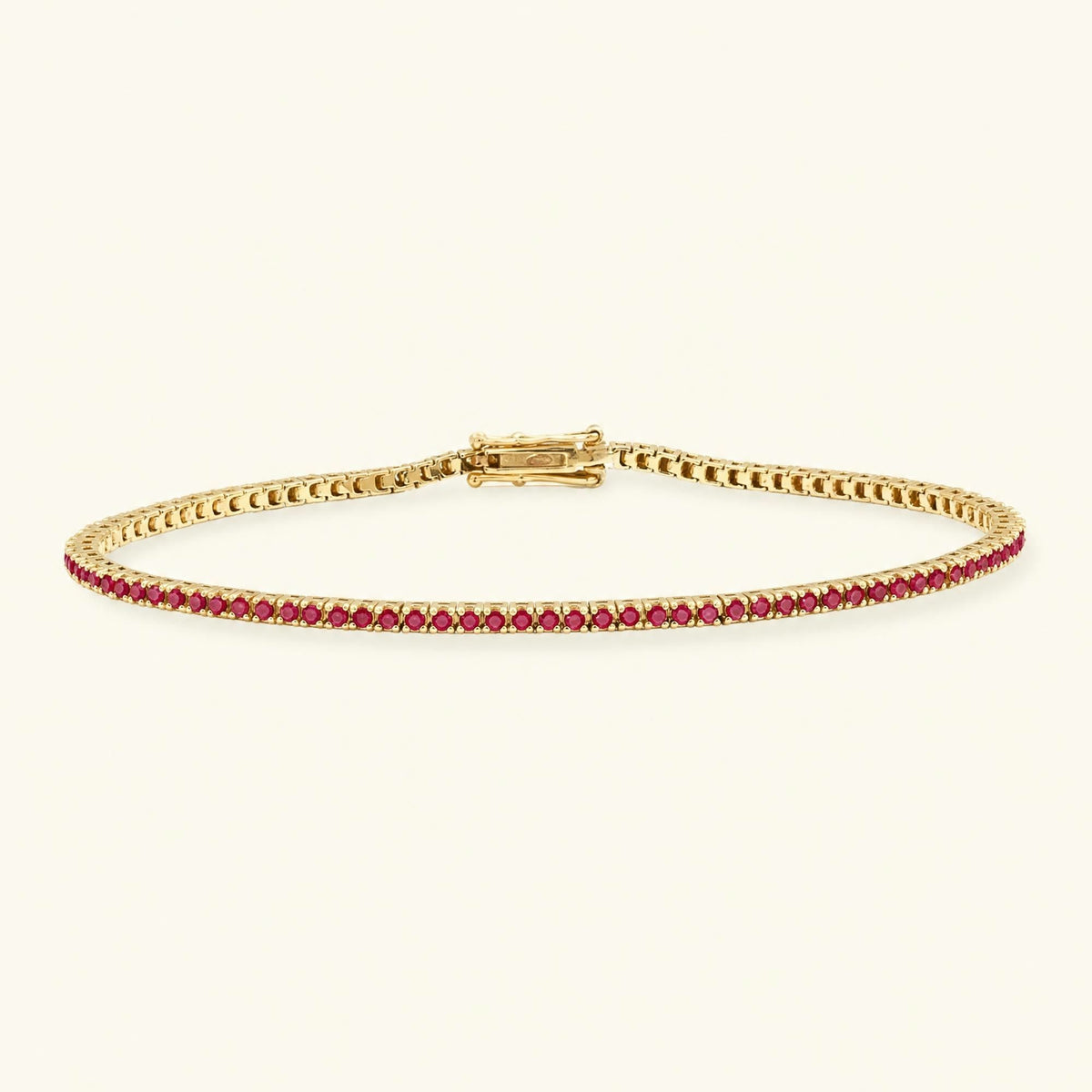 Ganga tennis bracelet ruby yellow gold