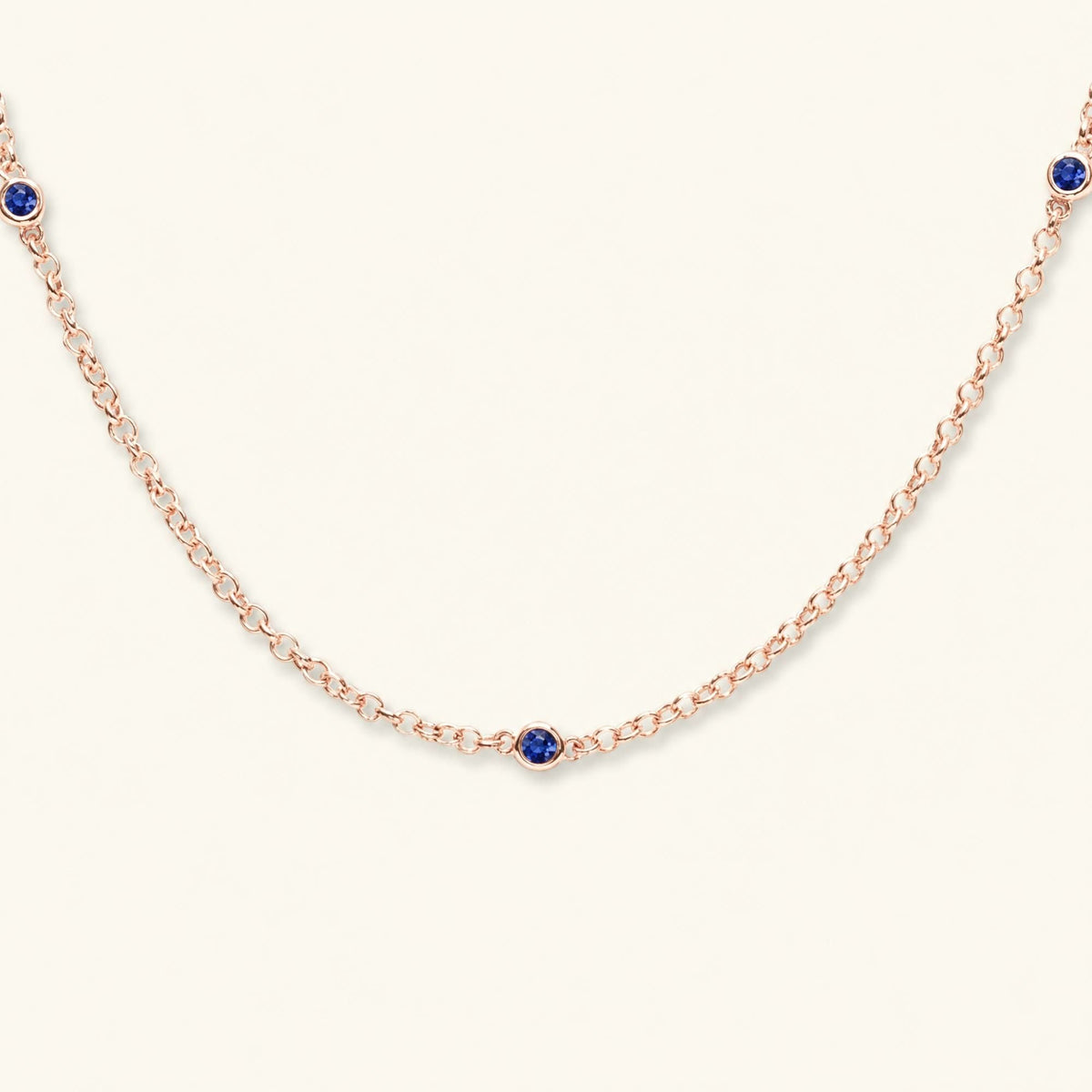 Asonya sapphire necklace for women rose gold