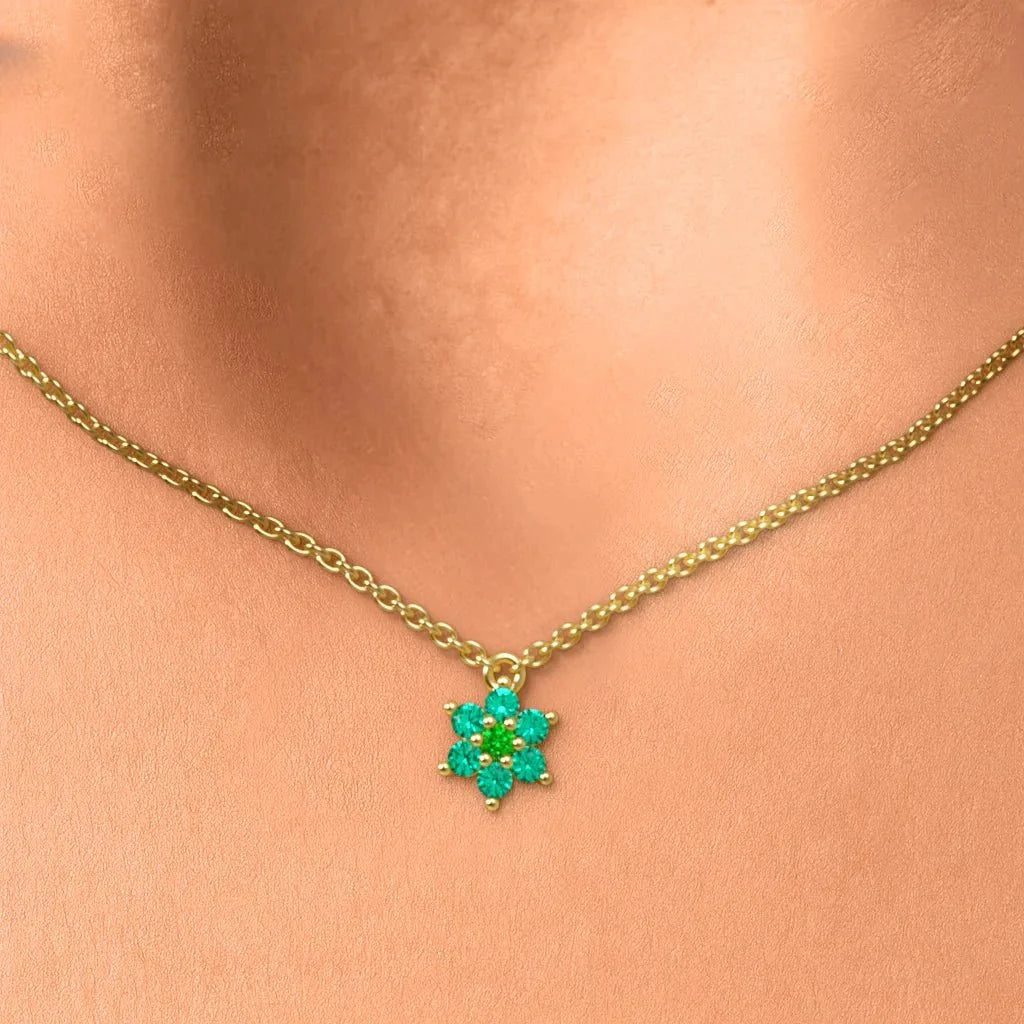 Surya canopy emerald tsavorite necklace