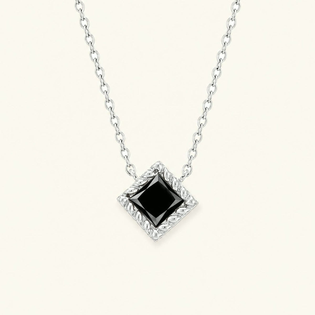 Indrani black diamond necklace white gold