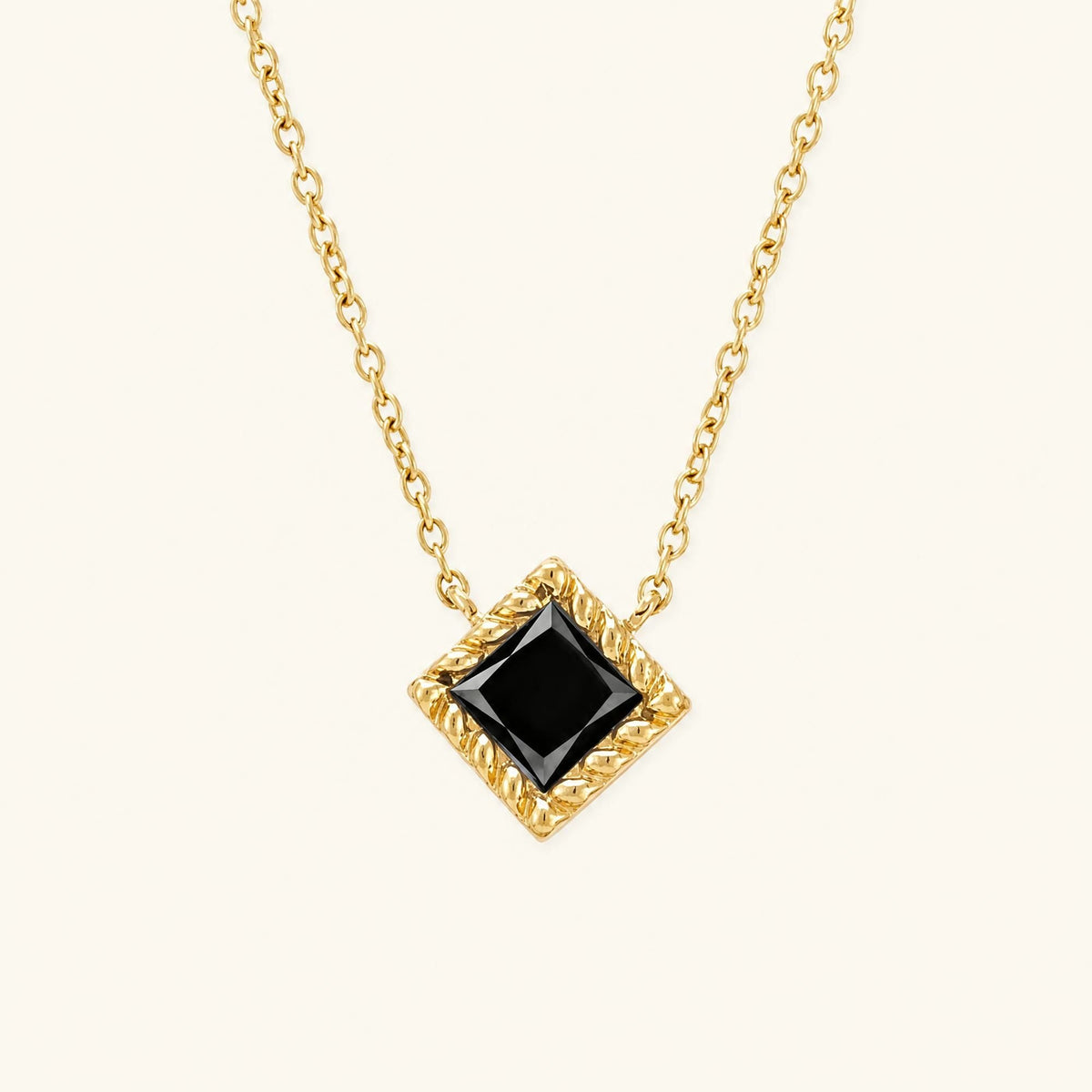 Indrani black diamond necklace yellow gold
