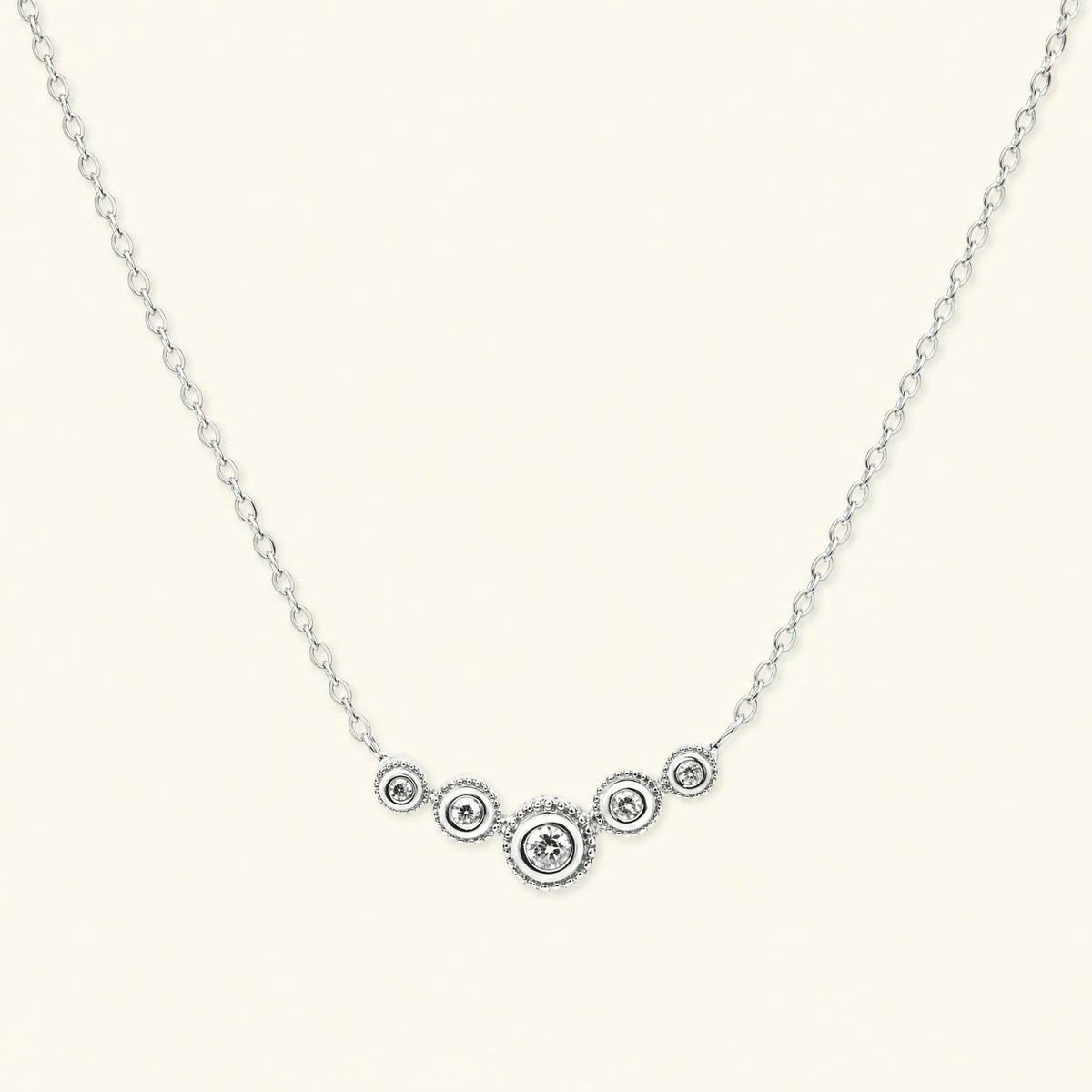 Diamond river necklace in white gold