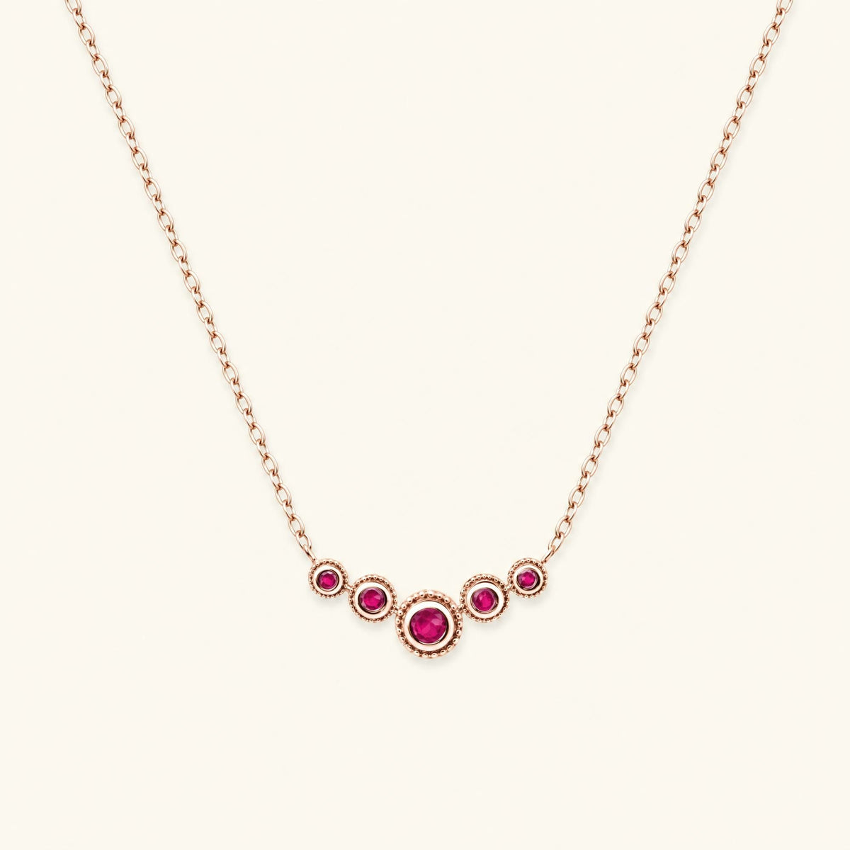 Nadi ruby necklace in rose gold