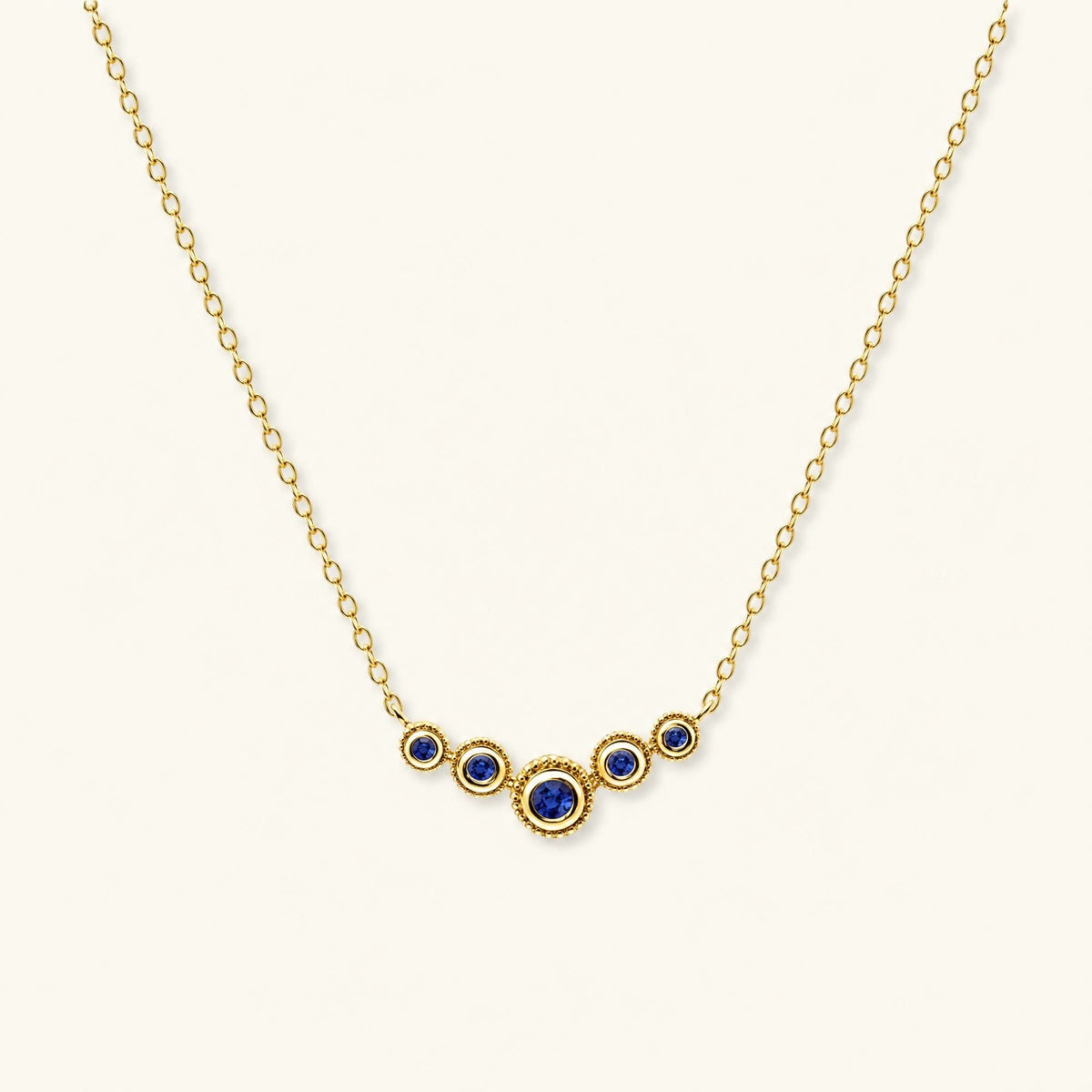 Fine sapphire river necklace in vermeil