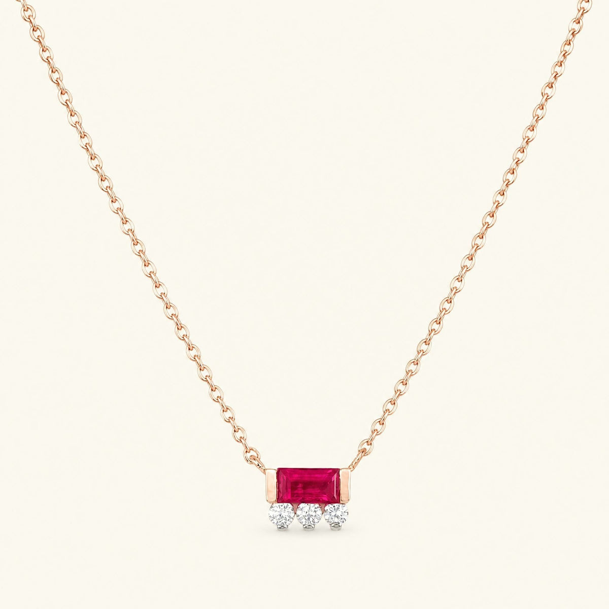 Prana necklace ruby rose gold women