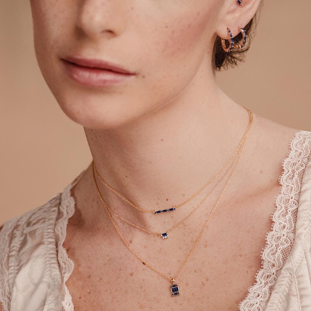 Mayuri sapphire baguette necklaces