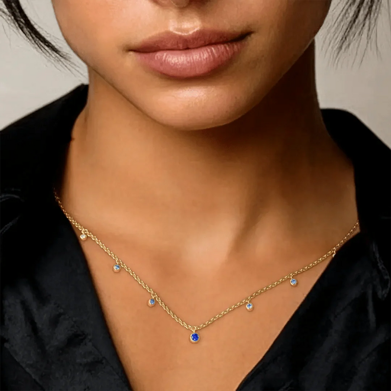 Horizon sapphire Megha necklace